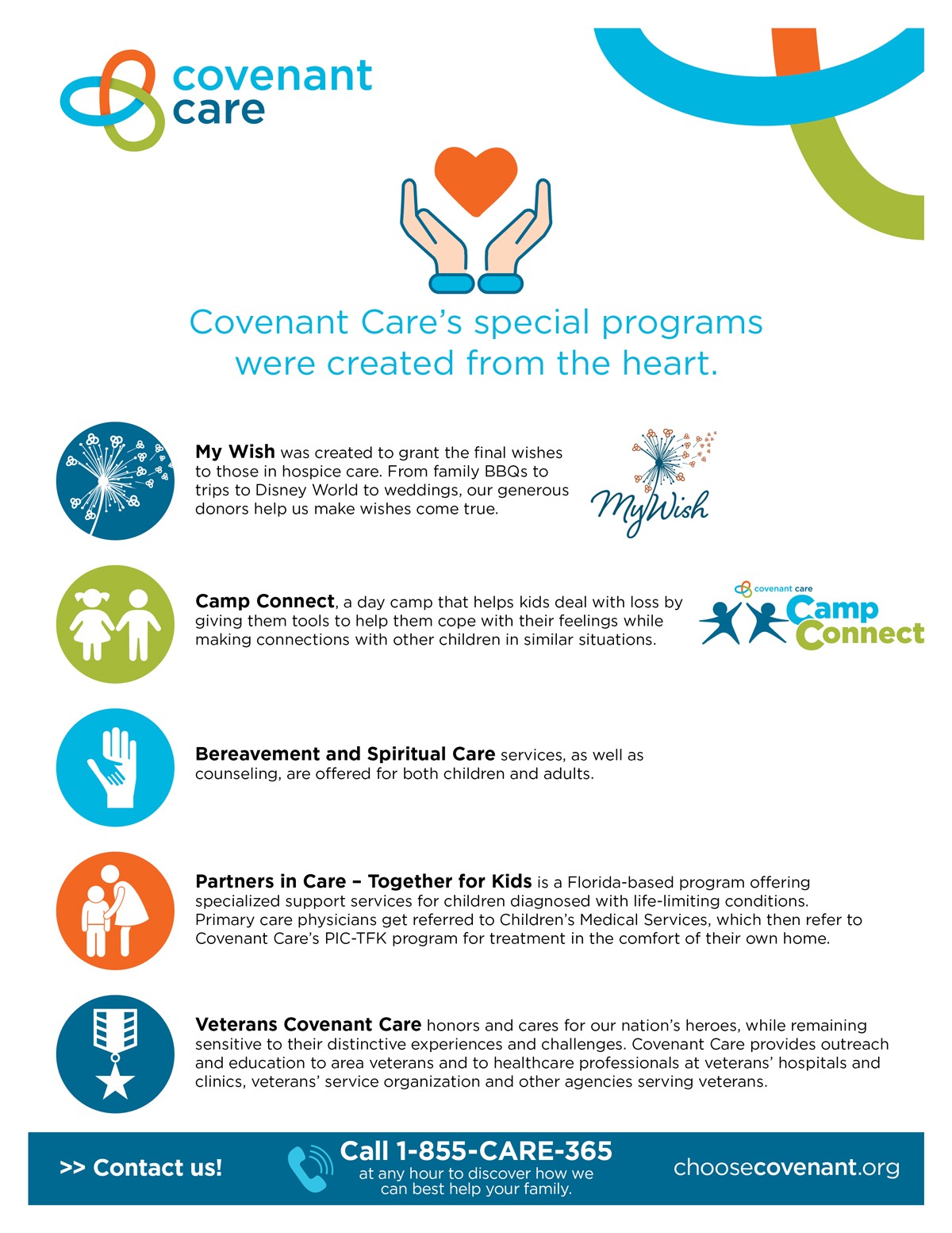 Covenant Care Hospice Pensacola FL Special Program Infographic
